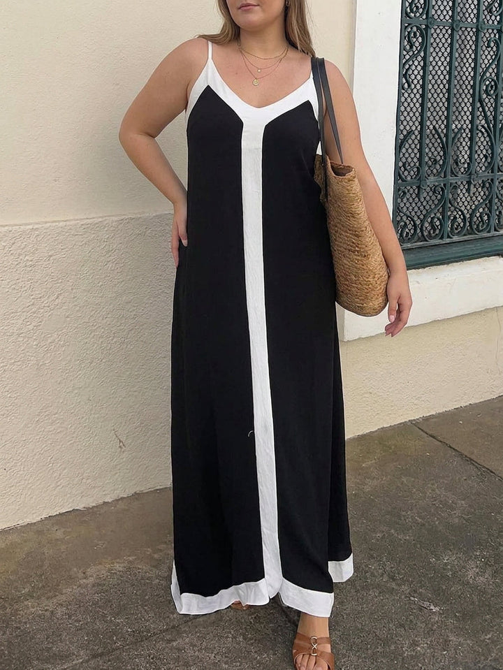 Nancy | Island Style Lavechic Colorblock Midi Dress Look