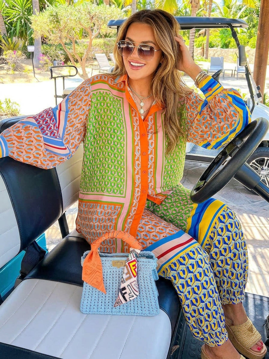 Josephine | Tropical Look Colorful Unique Shirt