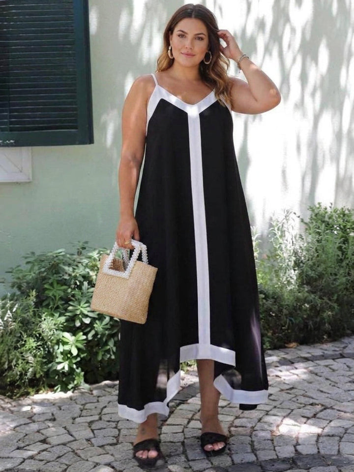 Nancy | Island Style Lavechic Colorblock Midi Dress Look