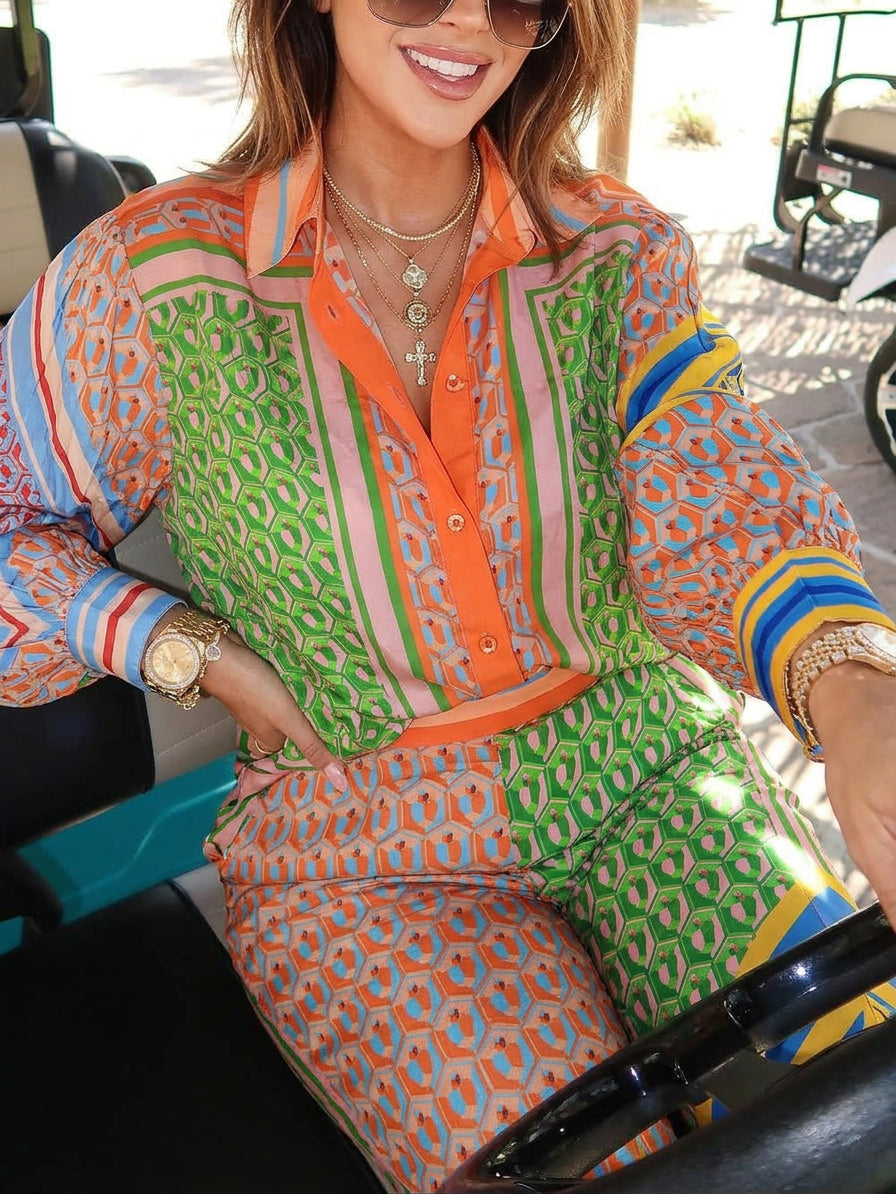 Josephine | Tropical Look Colorful Unique Shirt