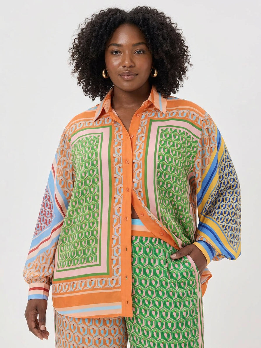 Josephine | Tropical Look Colorful Unique Shirt