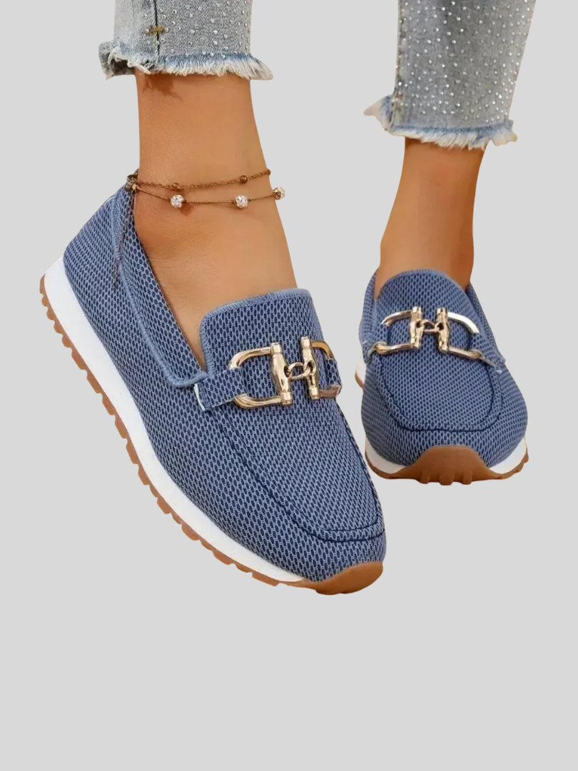 Annie | Chain Accent Slip-On Loafers