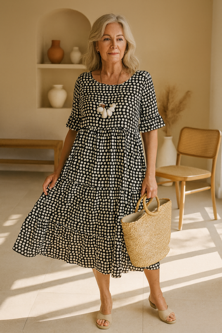 Iris | Sable Midi Dress