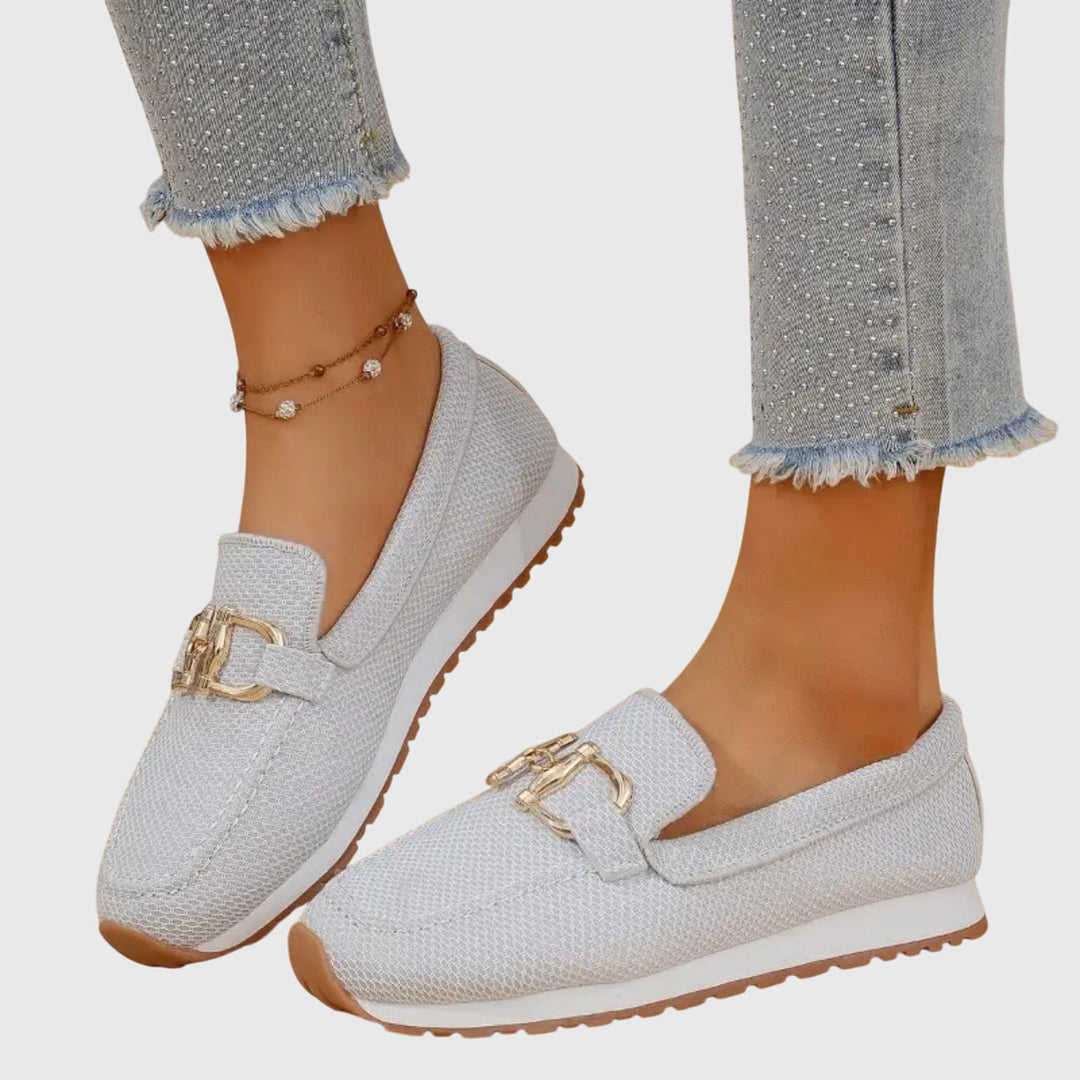 Annie | Chain Accent Slip-On Loafers