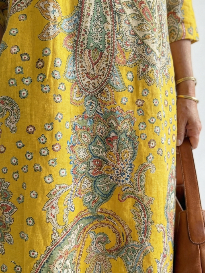 Rowan | Soft Paisley Midi Dress