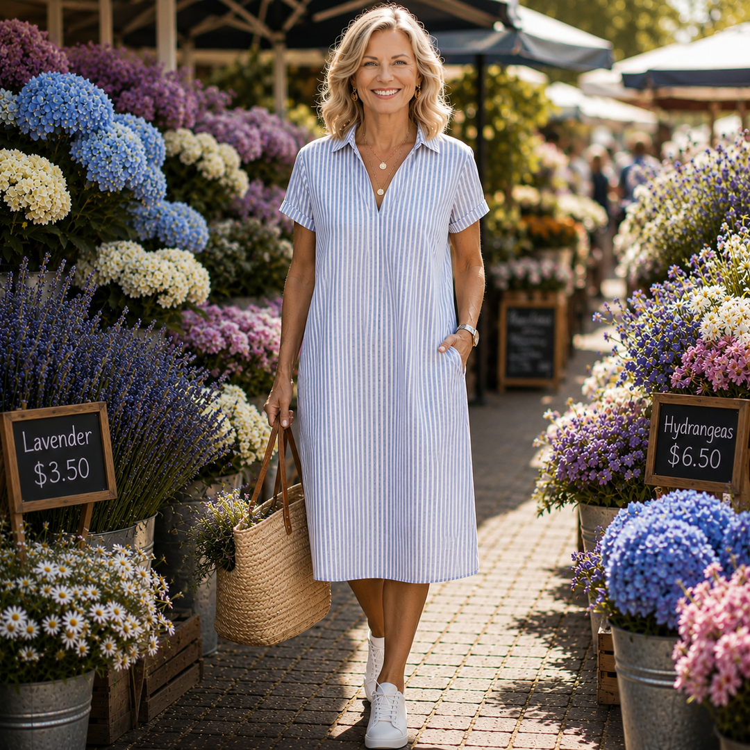 Romilly | Floral V-Neck Midi Dress