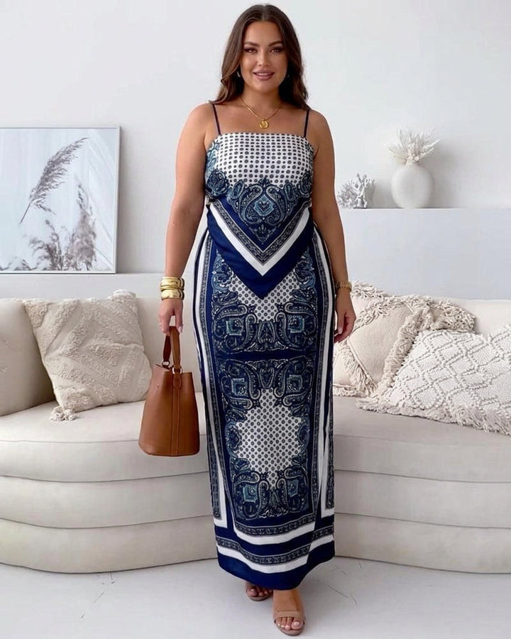 Helen | Vacation Ready Stylish Lace-Up Vest & Pants Two-Piece Set Dress