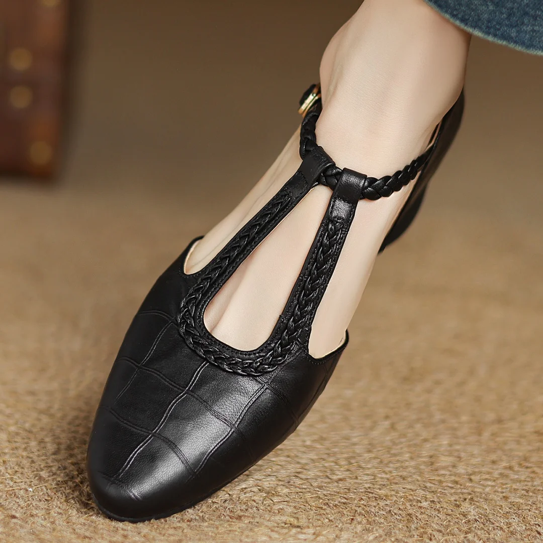 Lily | Leather Mary Janes
