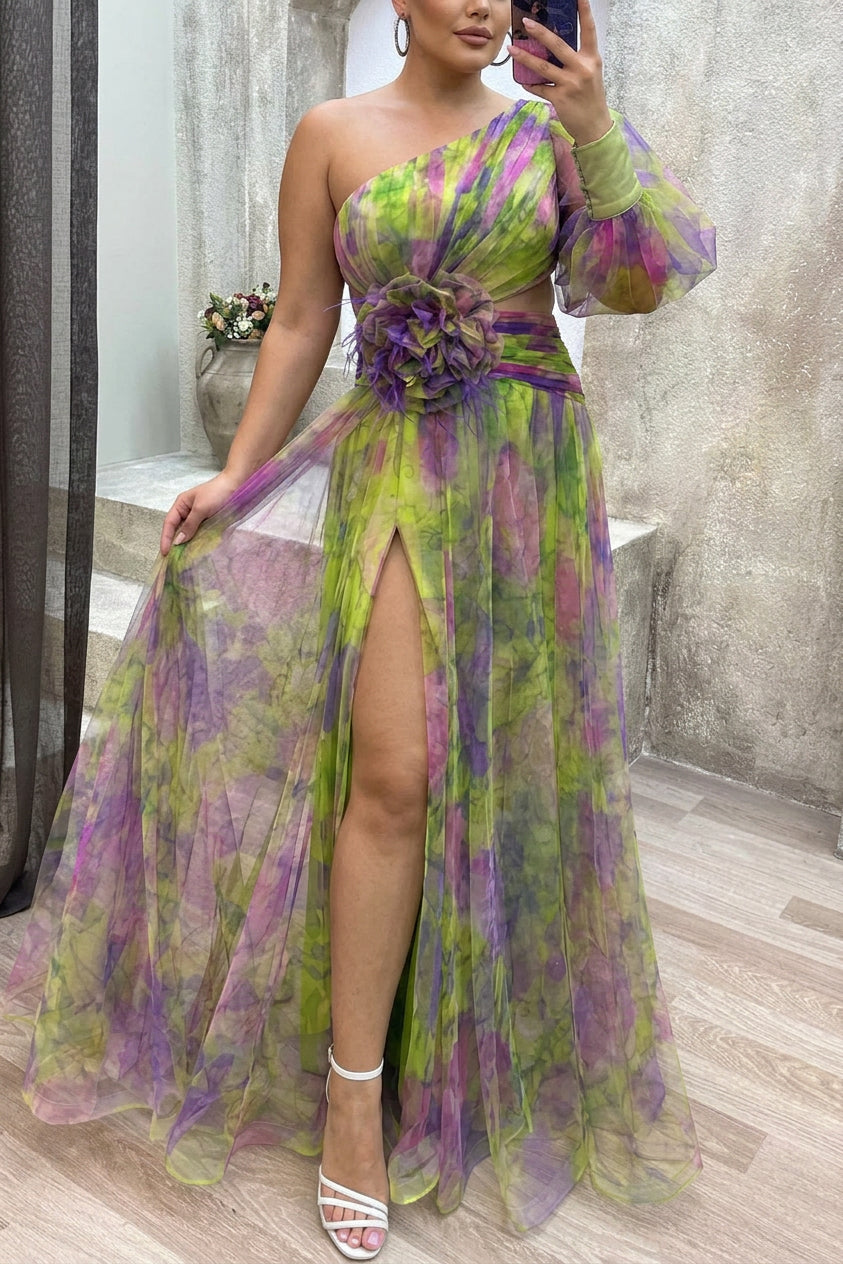 Grace | Summer Escape Beauty Floral Pleated Maxi Dress