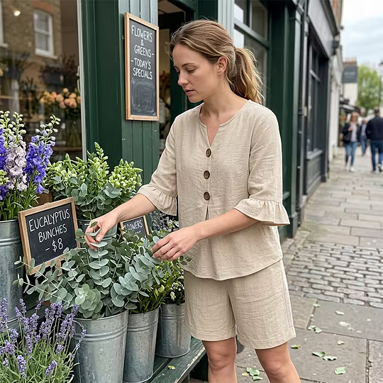 Giselle | Relaxed Button-Front Two-Piece Set
