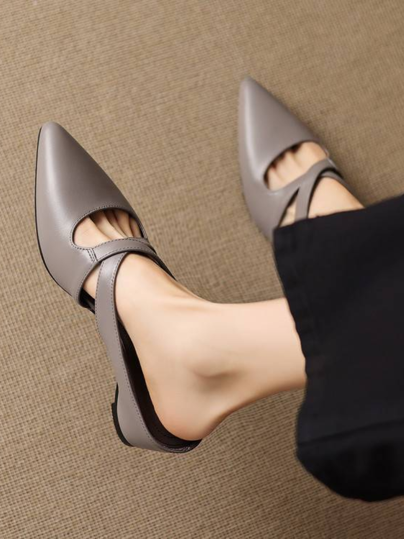Selva | Pointed-Toe Cutout Strap Mules