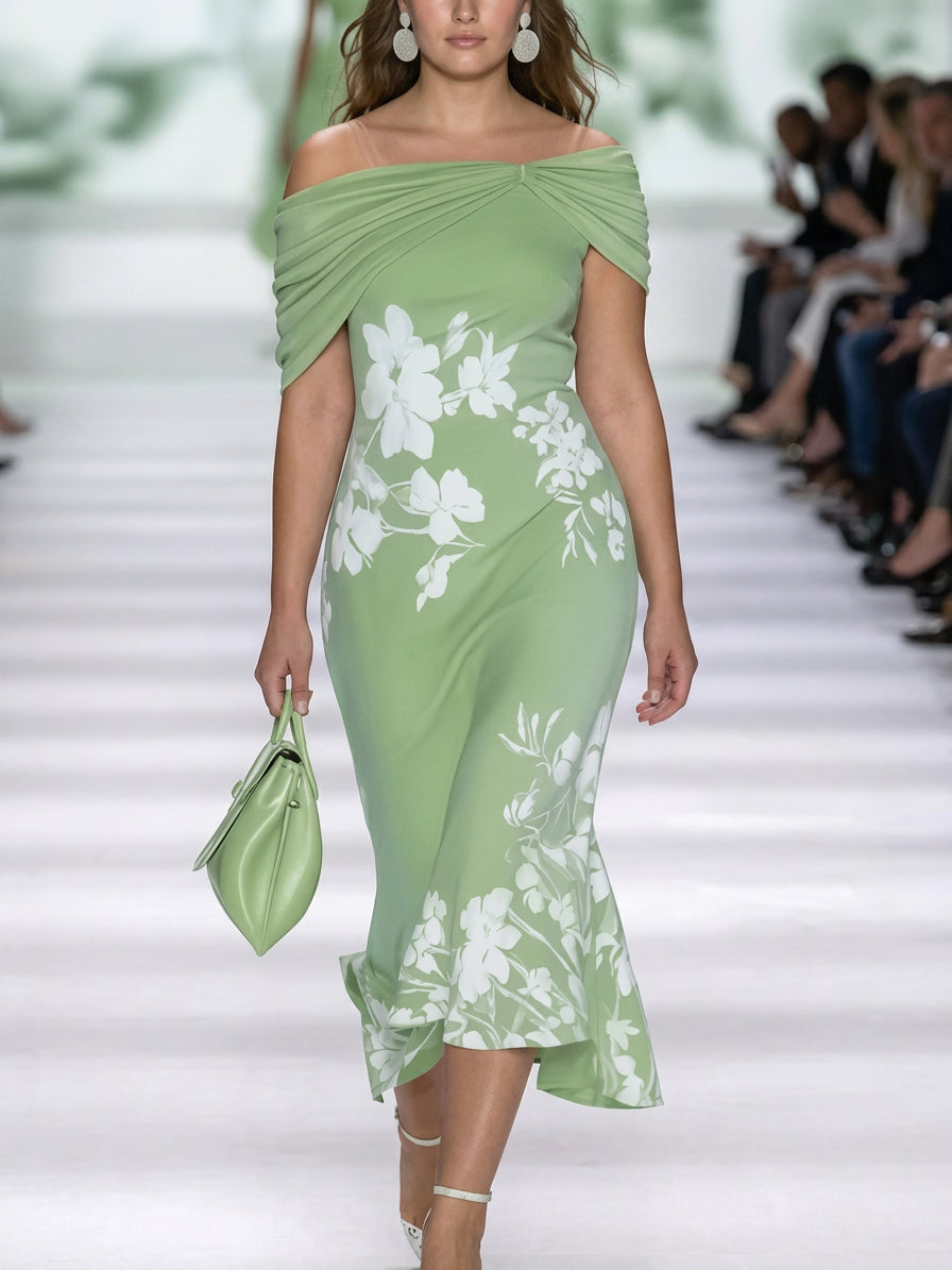 Frederique | Elegant Floral Print Dress