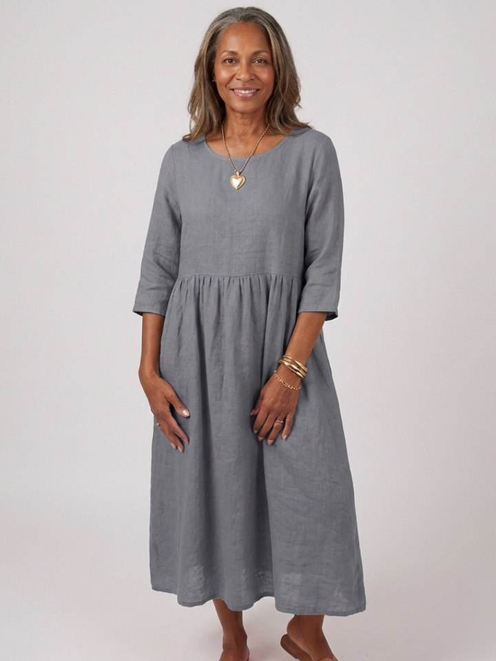 Beatrice | Three Quarter Sleeve Midi Dress