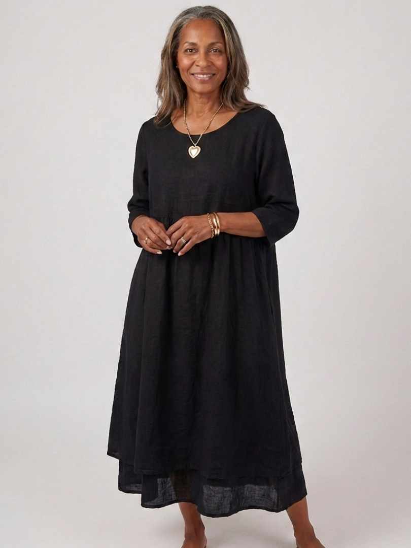 Beatrice | Three Quarter Sleeve Midi Dress