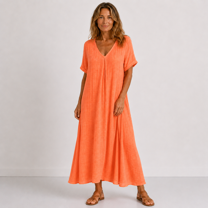 Viola | Relaxed V-Neck Maxi Dress
