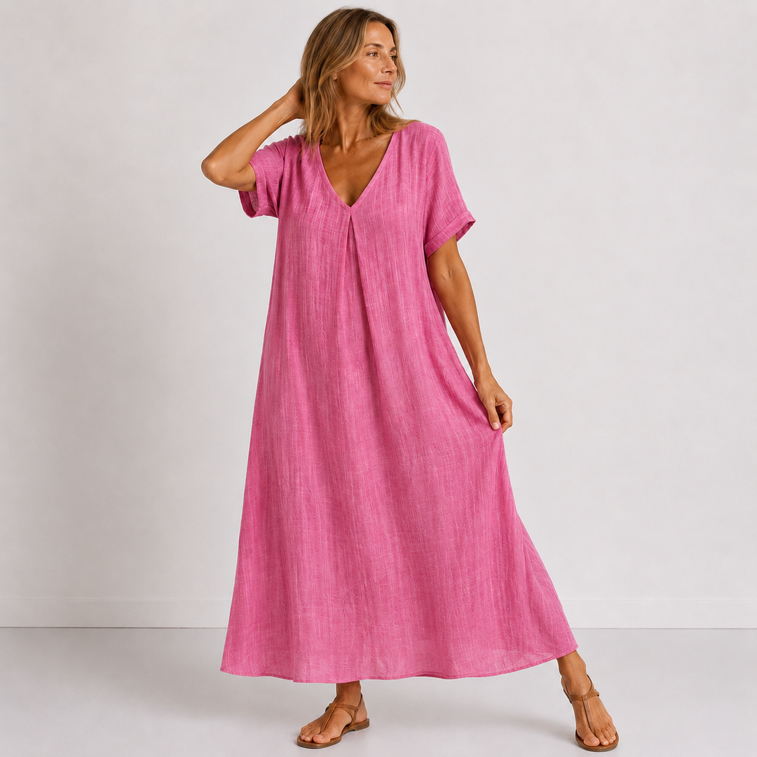 Viola | Relaxed V-Neck Maxi Dress