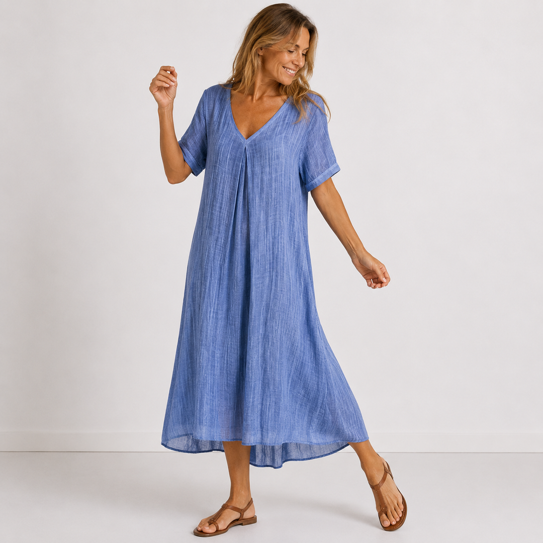 Viola | Relaxed V-Neck Maxi Dress