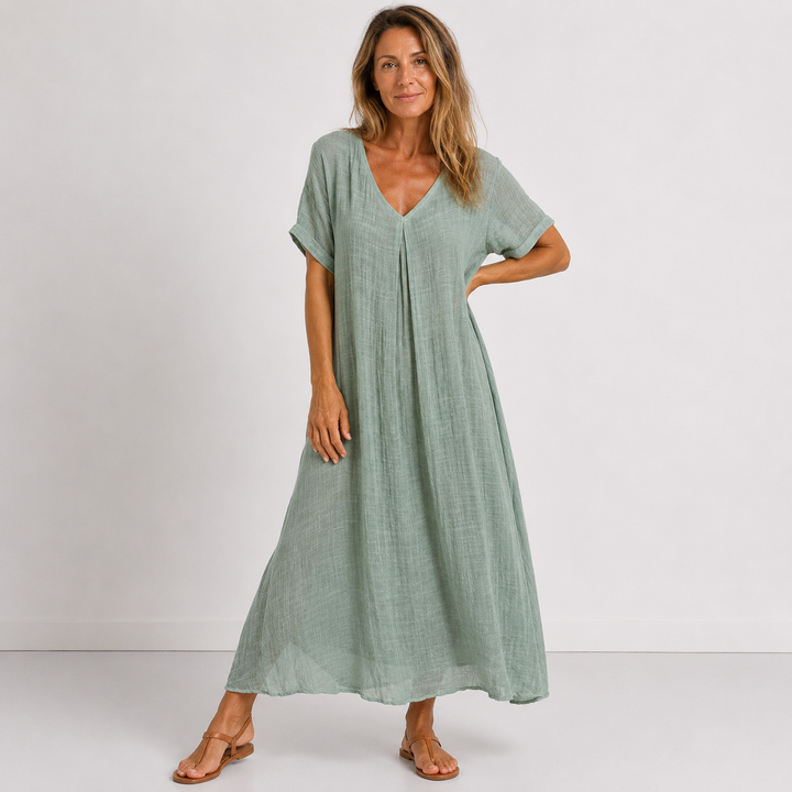 Viola | Relaxed V-Neck Maxi Dress