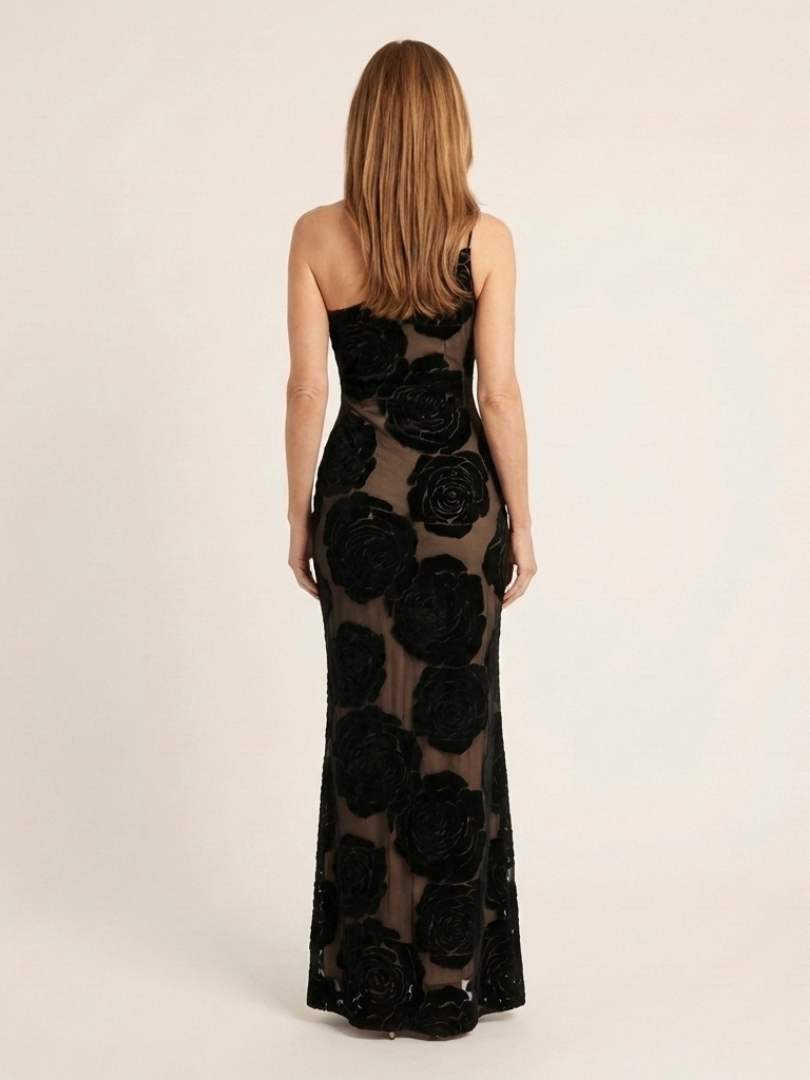 Cressida | One Shoulder Floral Lace Maxi Dress