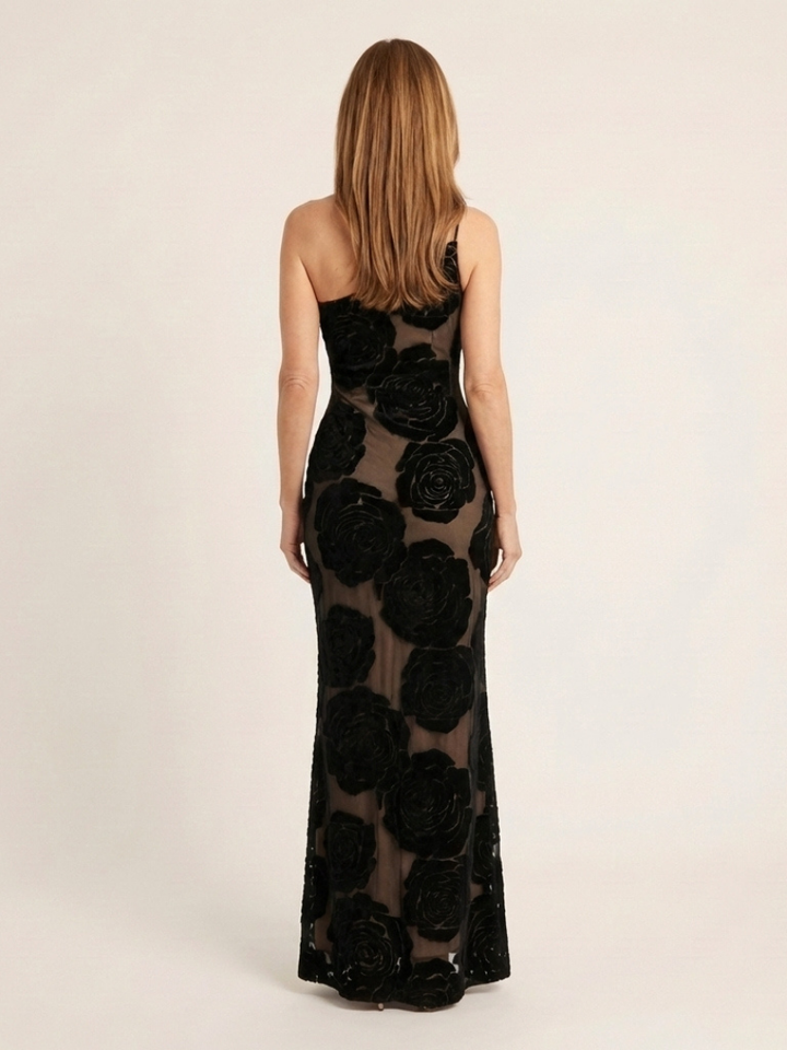 Cressida | One Shoulder Floral Lace Maxi Dress