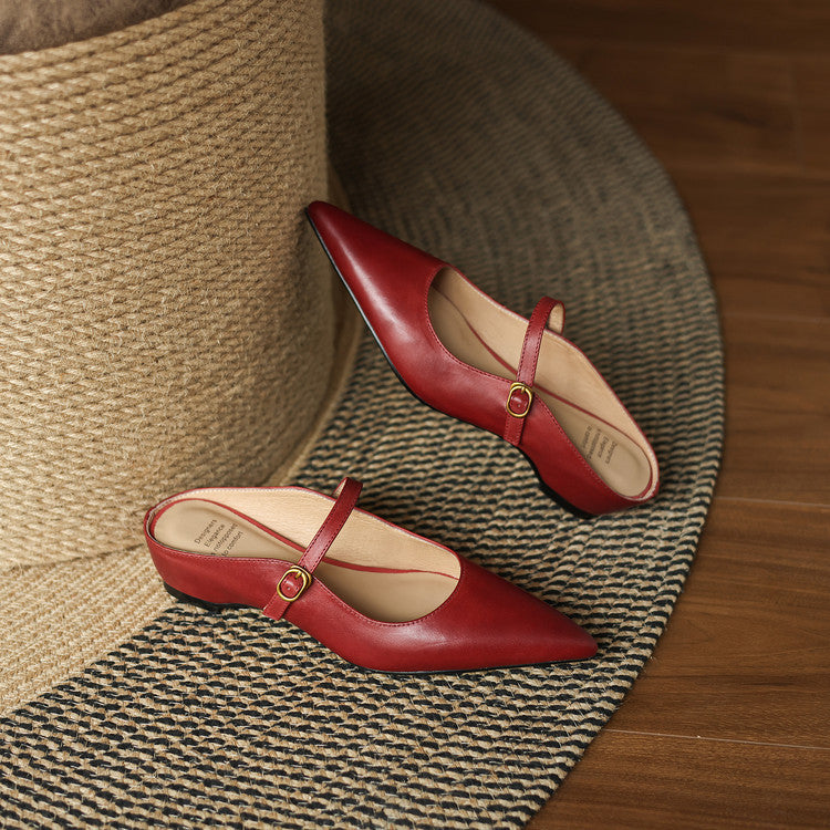 Neok | Pointed-Toe Mary Jane Heel Mules
