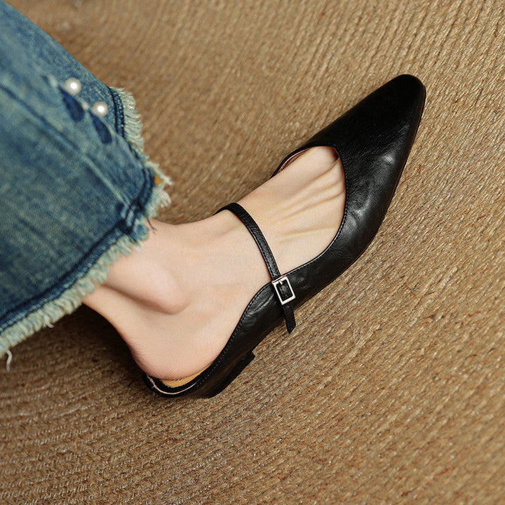 Orella | Pointed Toe Slingback Flats