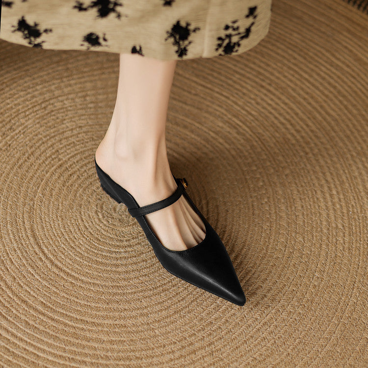 Neok | Pointed-Toe Mary Jane Heel Mules