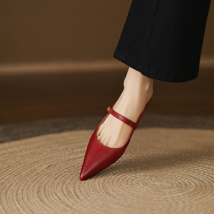 Neok | Pointed-Toe Mary Jane Heel Mules