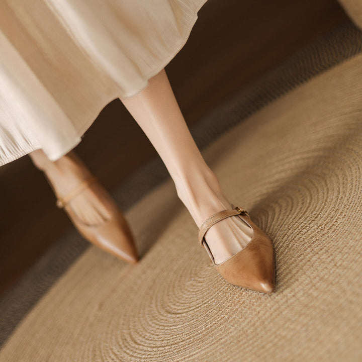 Neok | Pointed-Toe Mary Jane Heel Mules