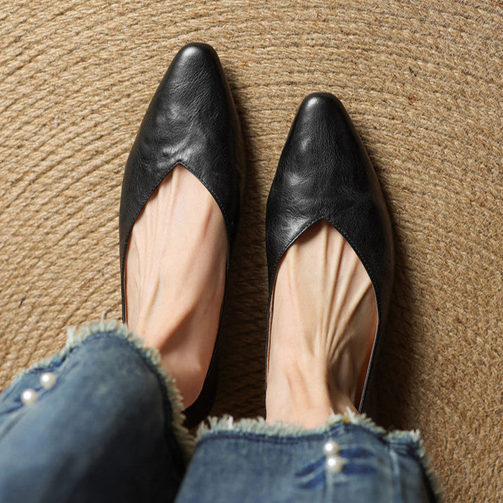 Valmir | Pointed-Toe Minimalist Flat Mules