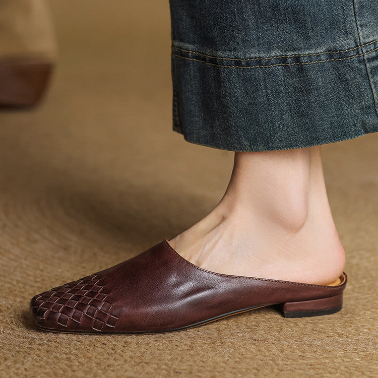 Helma Textured Pattern Mules