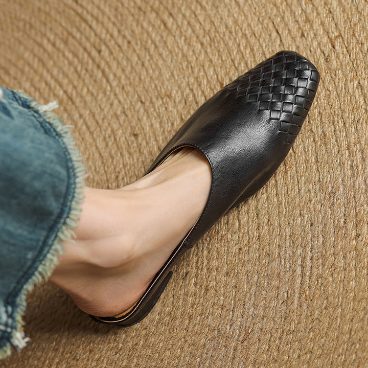 Helma Textured Pattern Mules