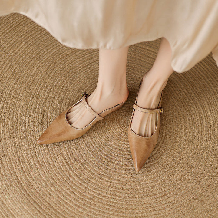 Neok | Pointed-Toe Mary Jane Heel Mules