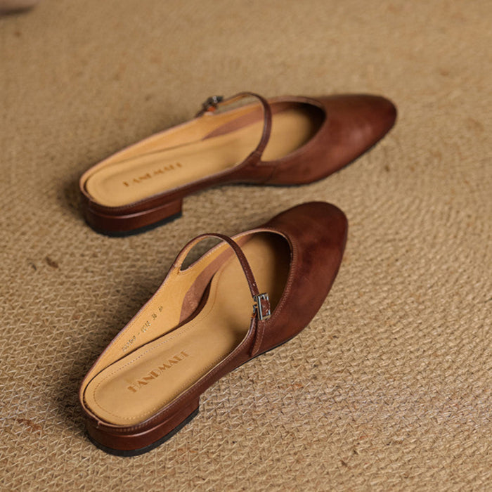 Merisa | Buckled Mary Jane Slip-On Mules
