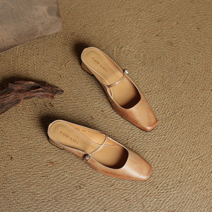 Esmer | Square-Toe Mary Jane Heel Mules