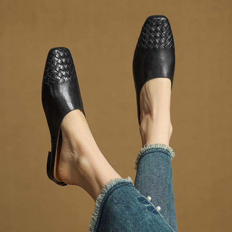 Helma Textured Pattern Mules