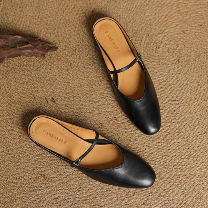 Merisa | Buckled Mary Jane Slip-On Mules