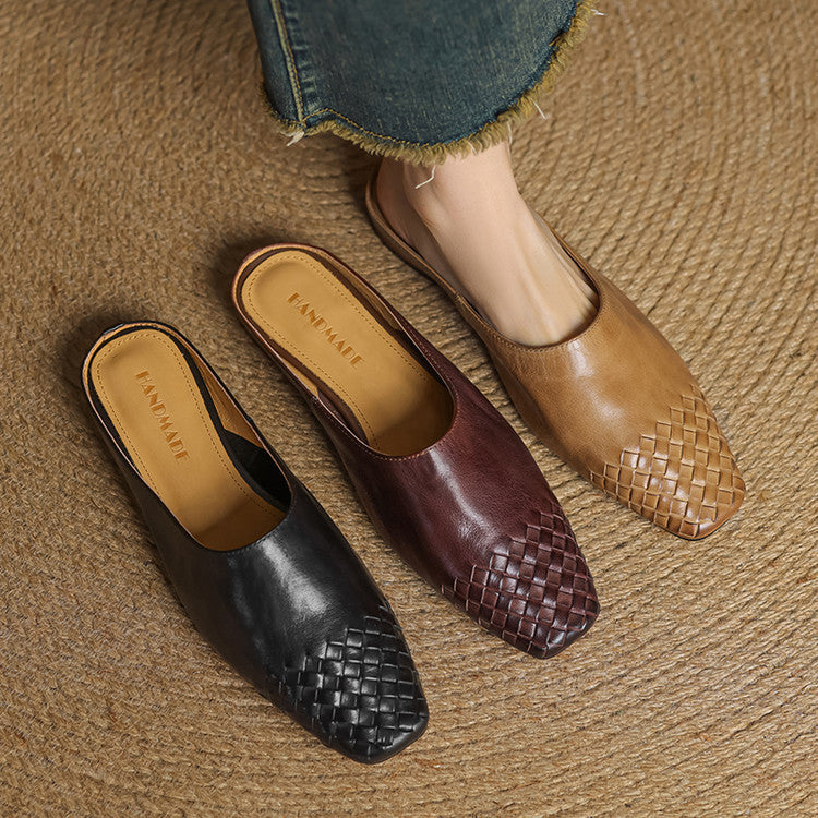 Helma Textured Pattern Mules