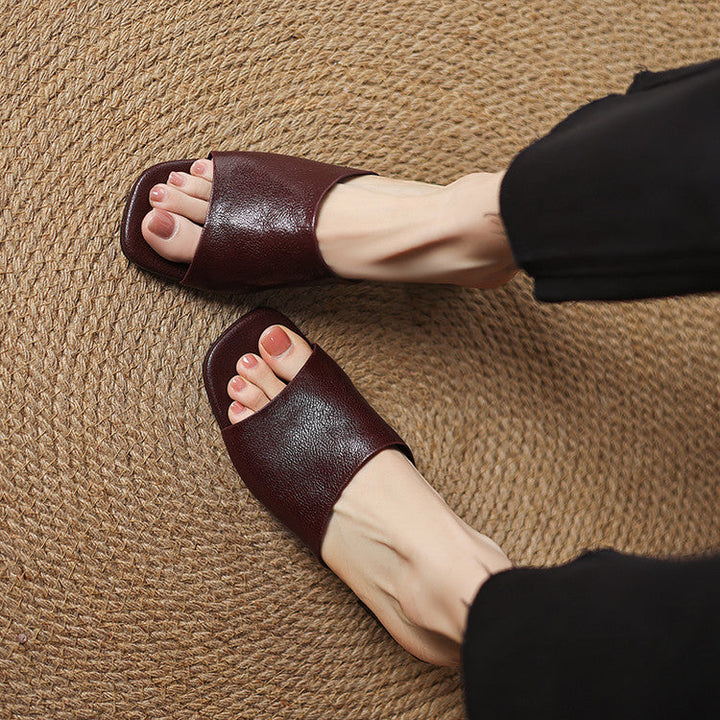 Avena | Open-Toe Block Heel Mules