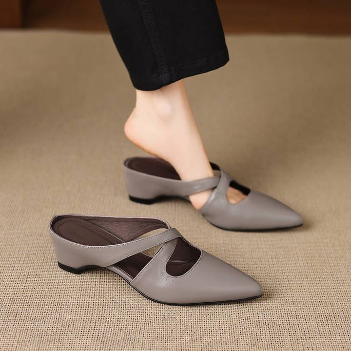 Selva | Pointed-Toe Cutout Strap Mules