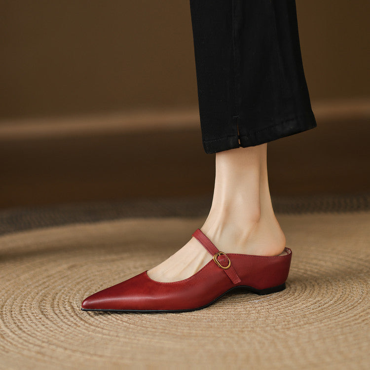 Neok | Pointed-Toe Mary Jane Heel Mules