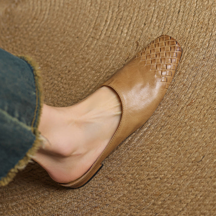 Helma Textured Pattern Mules