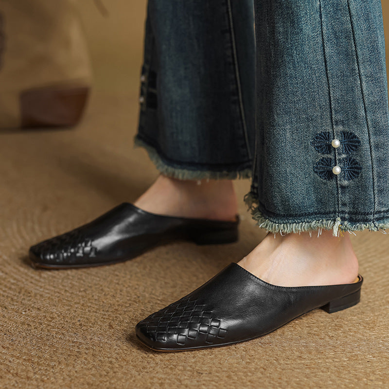 Helma Textured Pattern Mules