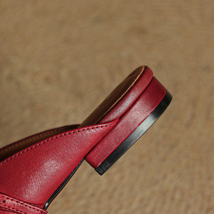 Miral | Square-Toe Mary Jane Flat Mules