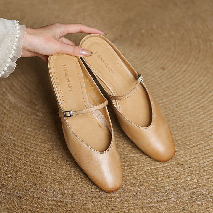 Merisa | Buckled Mary Jane Slip-On Mules