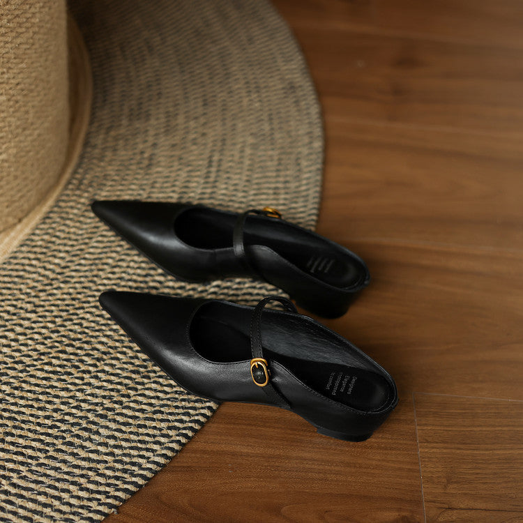 Neok | Pointed-Toe Mary Jane Heel Mules