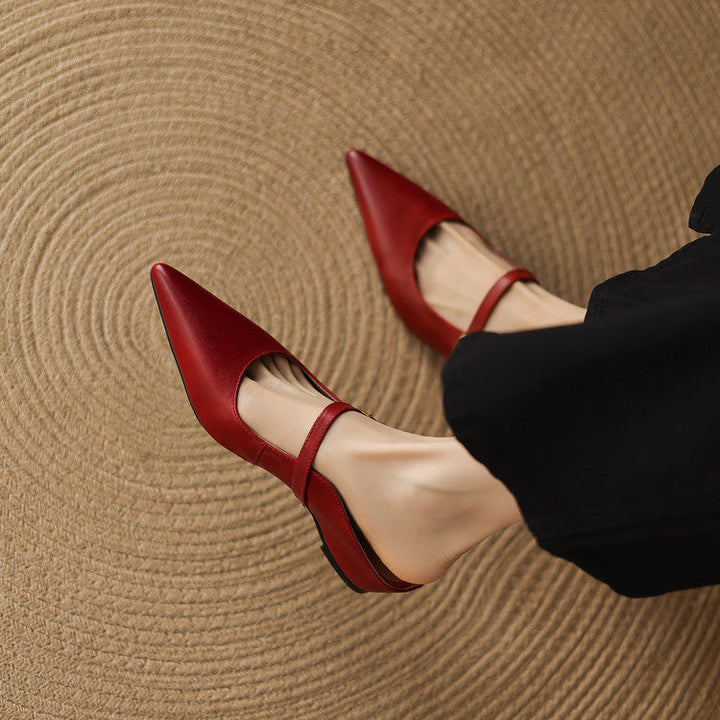 Neok | Pointed-Toe Mary Jane Heel Mules