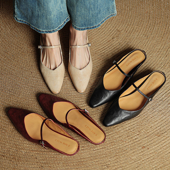 Orella | Pointed Toe Slingback Flats
