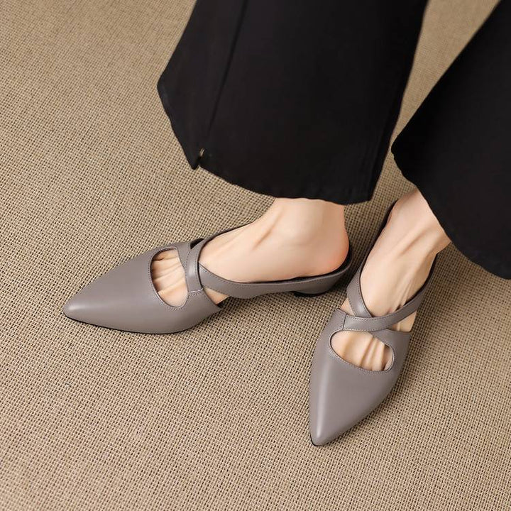 Selva | Pointed-Toe Cutout Strap Mules