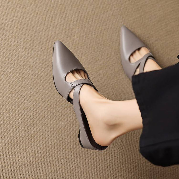 Selva | Pointed-Toe Cutout Strap Mules